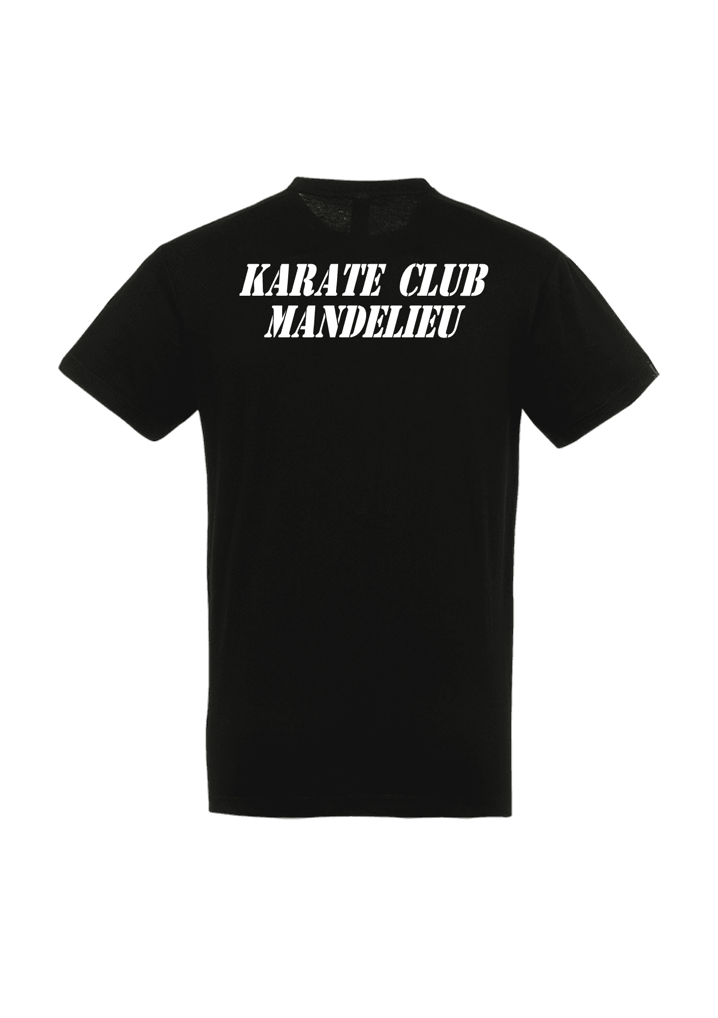 T-shirt Noir personnalisable 011 KARATE CLUB MANDELIEU - KCM01-REGENTNOIRDOS